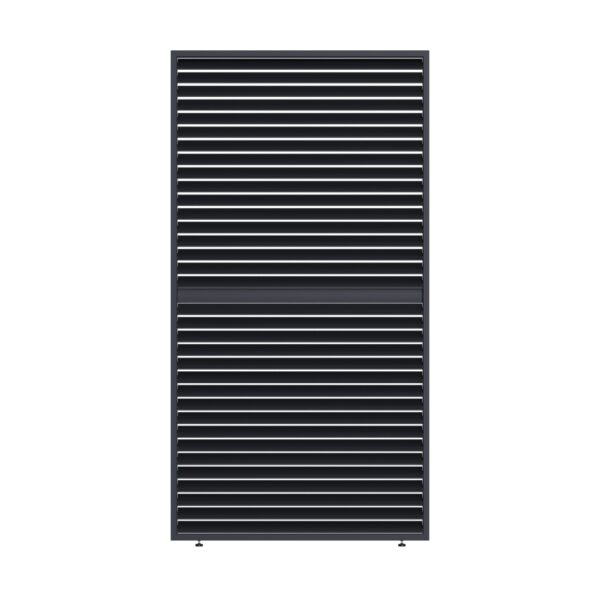 Ventaris Slat Wall with Rotating Slats Anthracite<span> - </span>1.23m for 4m side