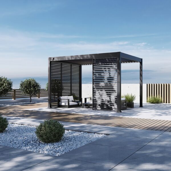 Ventaris Lamellenwand mit drehbaren Lamellen Anthrazit