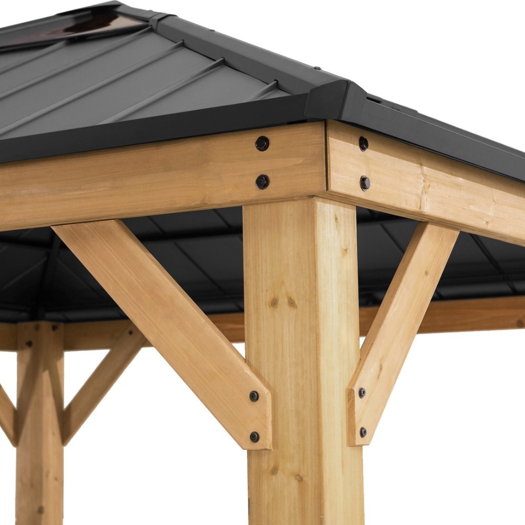 Montana Pavillon 3.36x3.36m Zedernholz Anthrazit – Bild 6