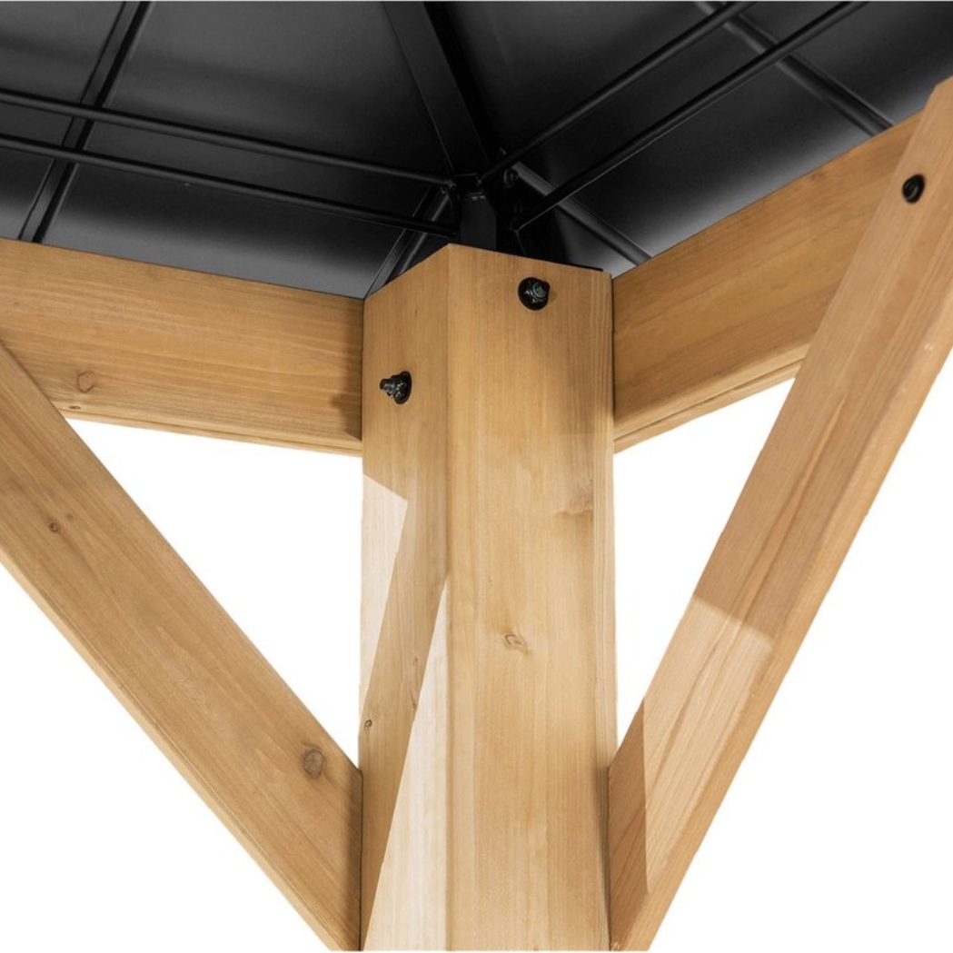 Montana Pavillon 3.36x3.36m Zedernholz Anthrazit – Bild 7