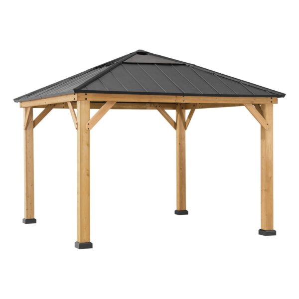 Montana Pavillon 3.36x3.36m Zedernholz Anthrazit