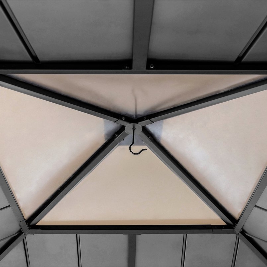 Montana Pavillon 3.36x3.36m Zedernholz Anthrazit – Bild 8