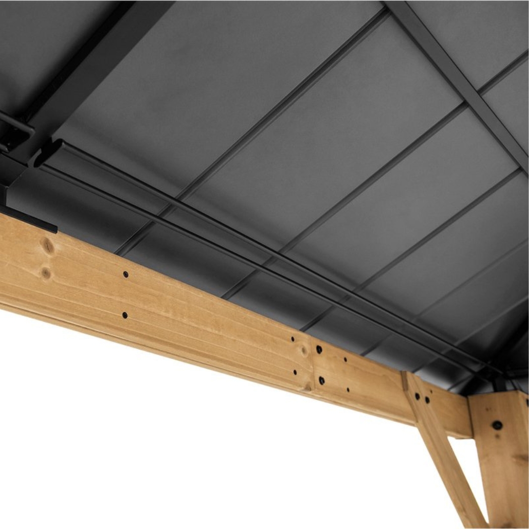 Montana Pavillon 3.36x3.36m Zedernholz Anthrazit – Bild 9