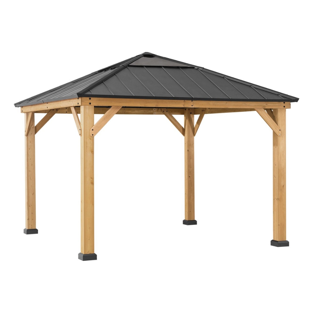 Montana Pavillon 3.36x3.36m Zedernholz Anthrazit