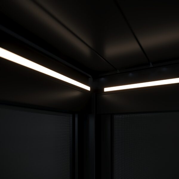 Ventaris LED Set Anthrazit – Perfekte Beleuchtung für jede Pergola-Grösse - 3x3m