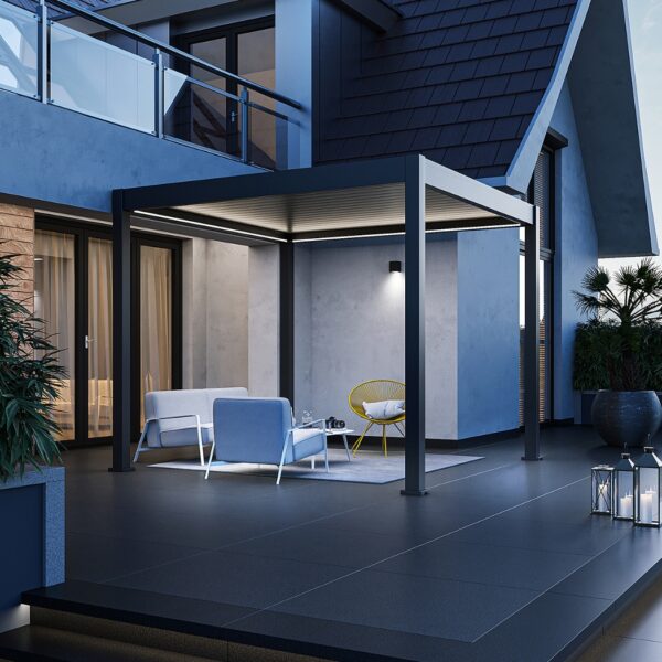Ventaris LED Set Anthrazit – Perfekte Beleuchtung für jede Pergola-Grösse