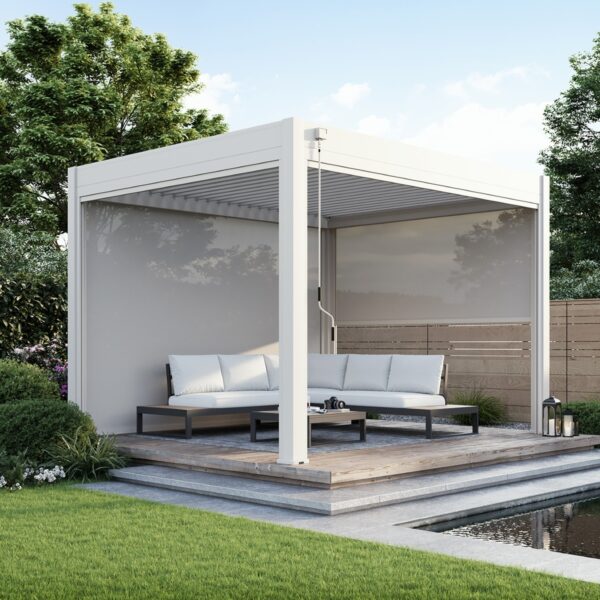 Alternative view of Weide Pergola 3x3.6m freistehend | Metall & Aluminium | Classic | Ivory Sand