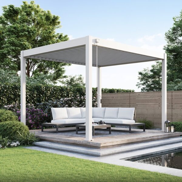 Weide Pergola Classic 3x3.6m mit Lamellendach Sand