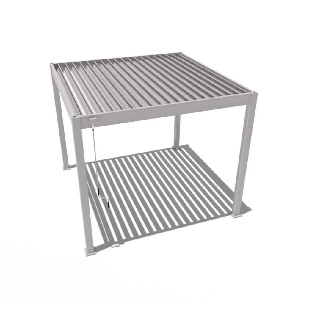 Weide Pergola Classic 3x3m mit Lamellendach Sand – Bild 4