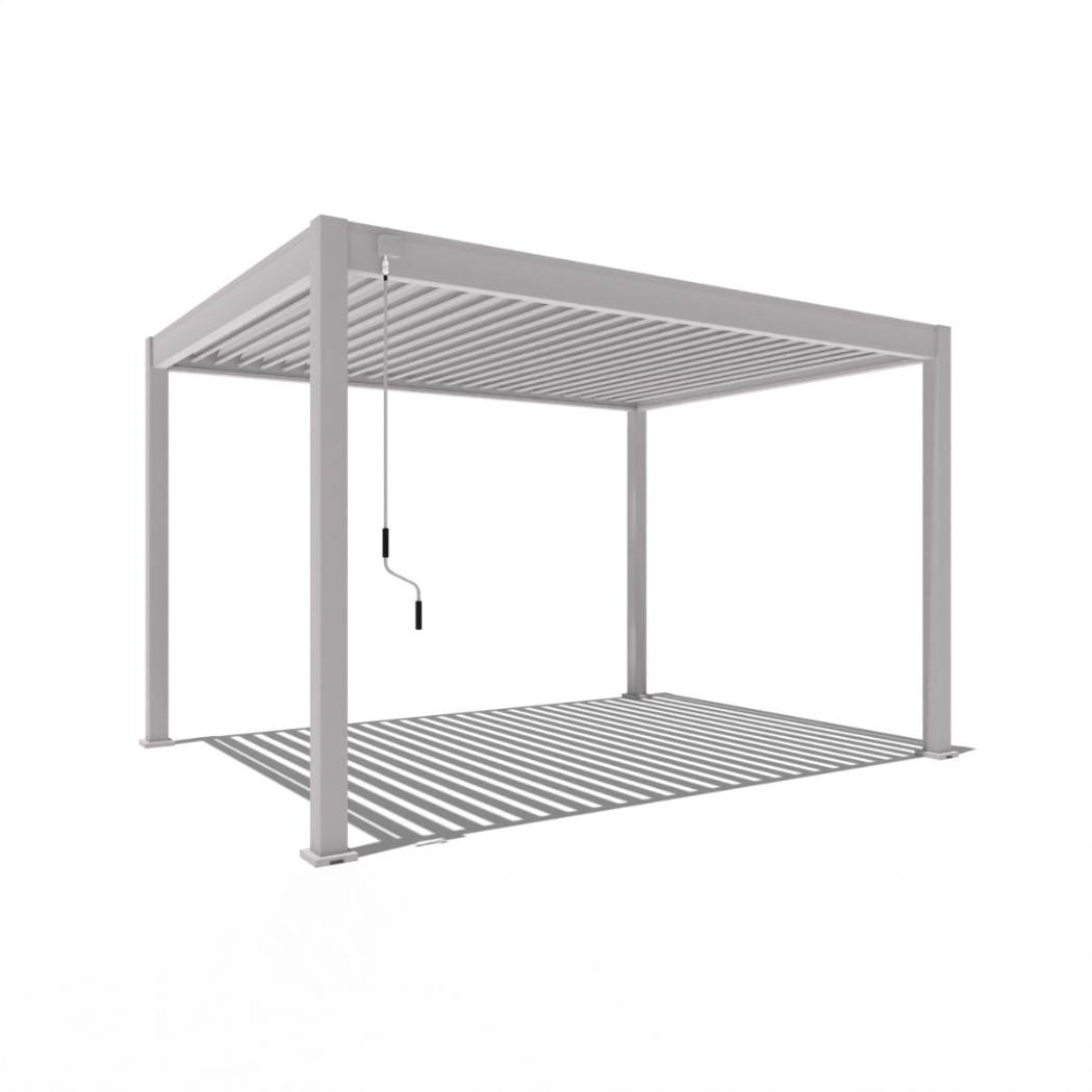 Weide Pergola Classic 3x4m mit Lamellendach Sand – Bild 3