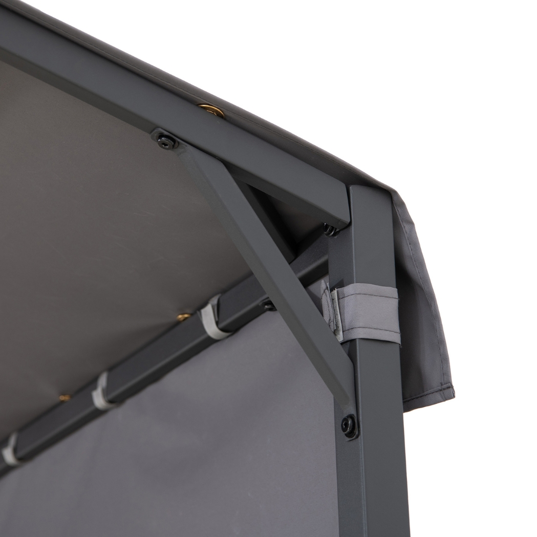 Spa-Pavillon VODNO 220 cm x 284 cm Dunkelgrau – Bild 11