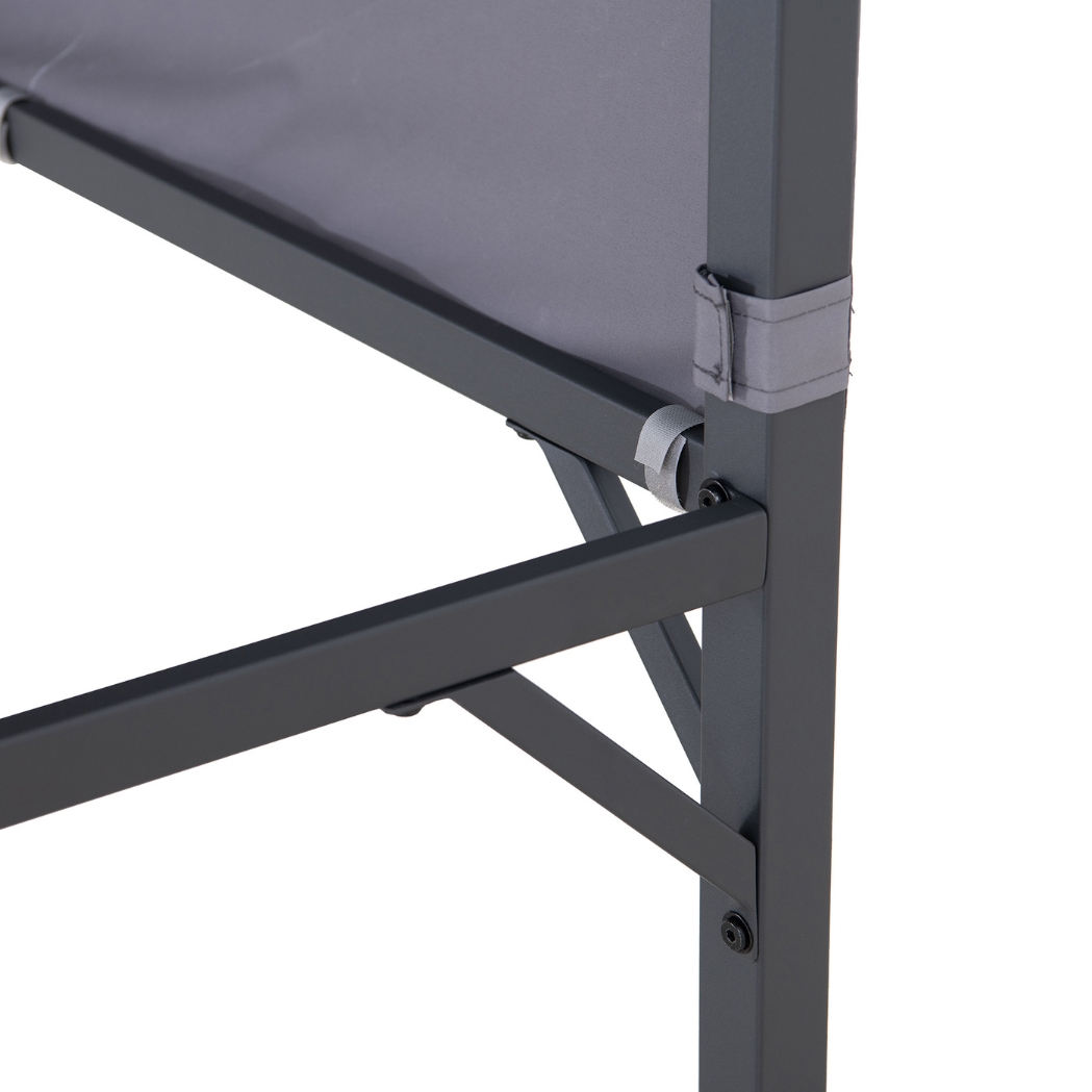 Spa-Pavillon VODNO 220 cm x 284 cm Dunkelgrau – Bild 12