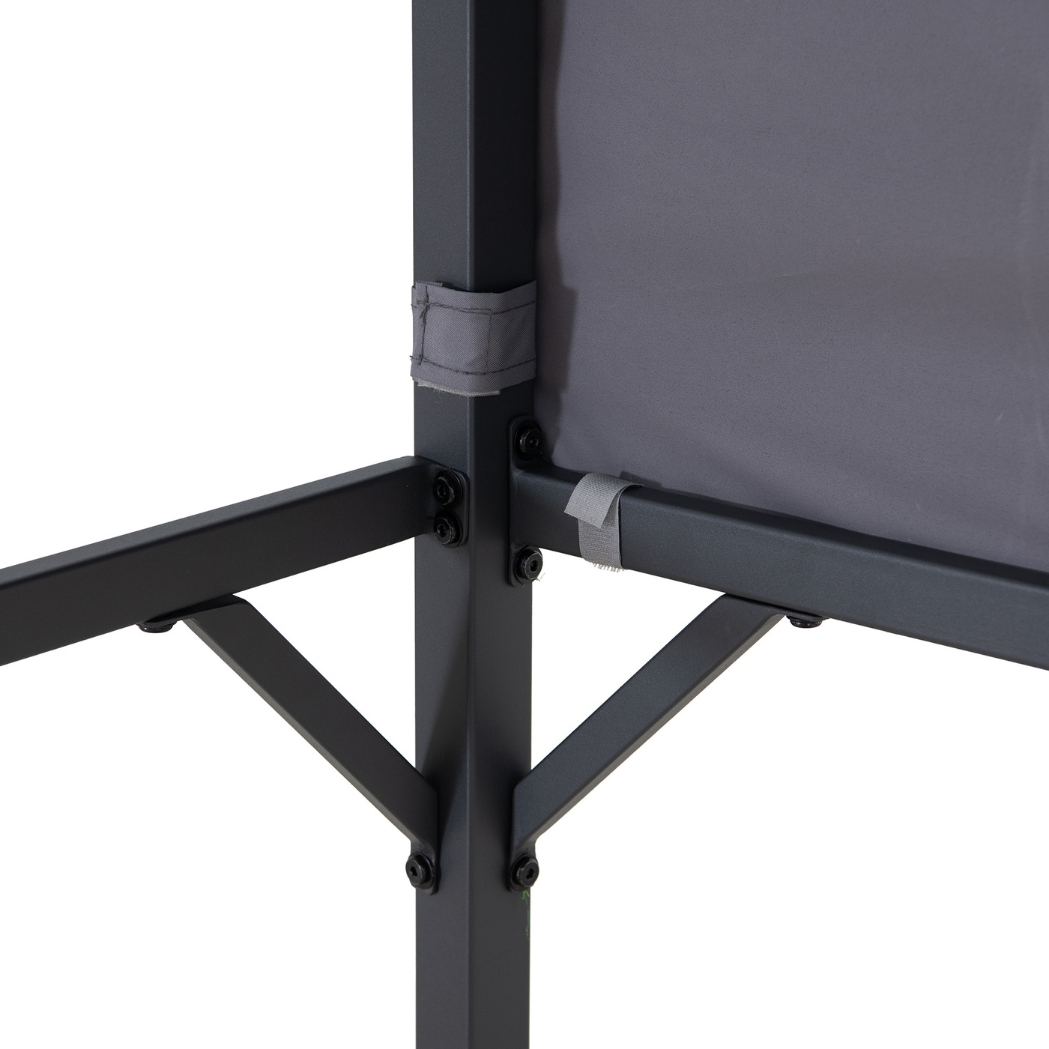 Spa-Pavillon VODNO 220 cm x 284 cm Dunkelgrau – Bild 14