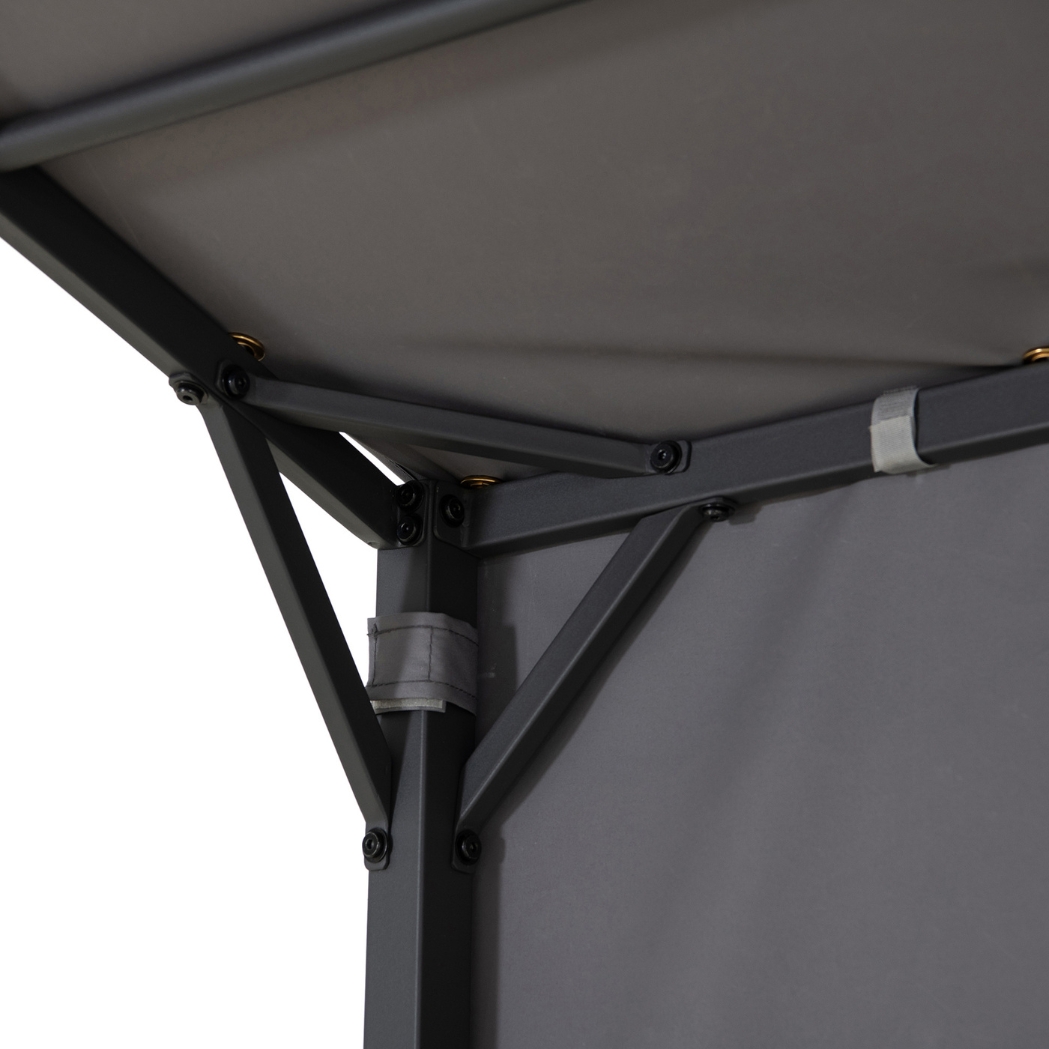 Spa-Pavillon VODNO 220 cm x 284 cm Dunkelgrau – Bild 16