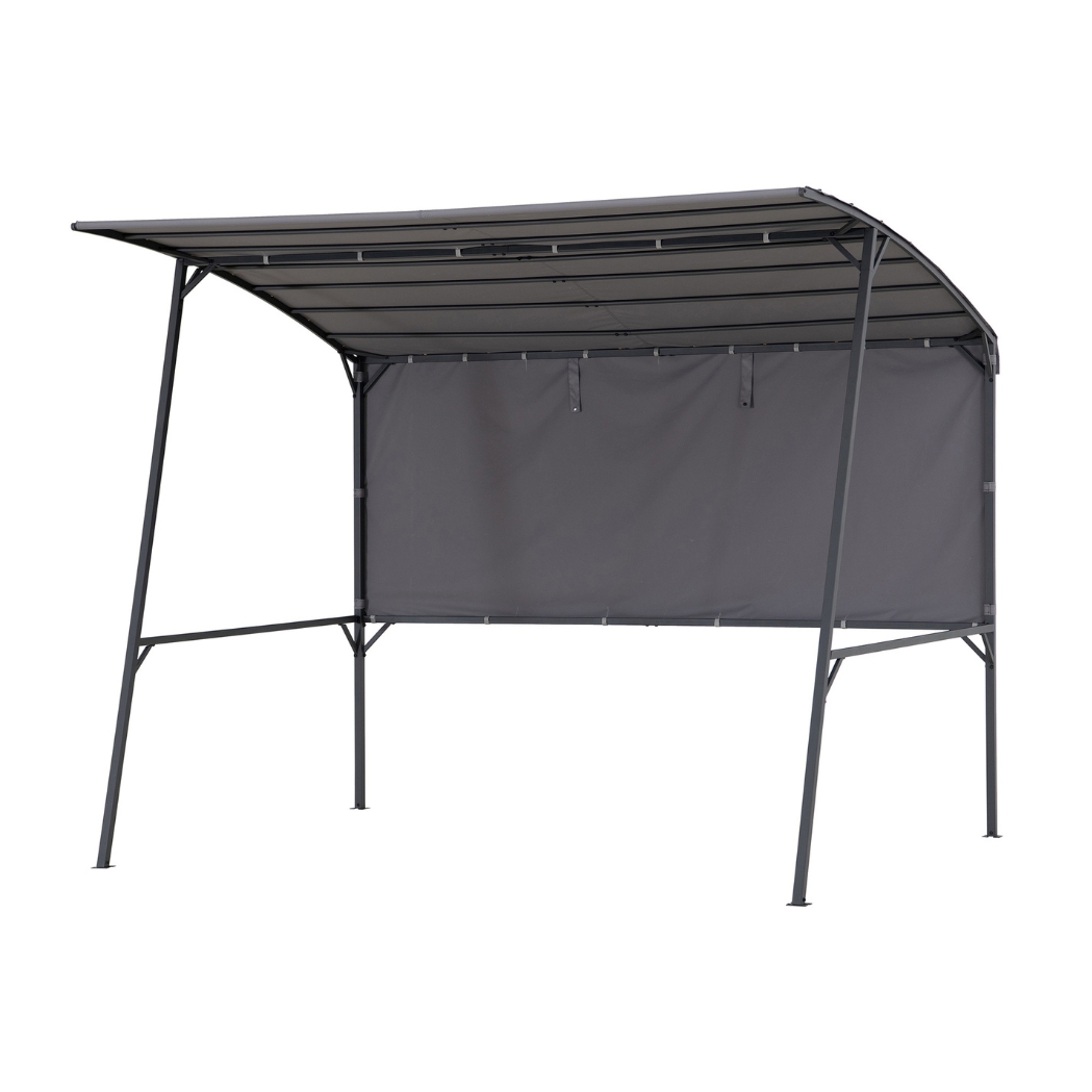 Spa-Pavillon VODNO 220 cm x 284 cm Dunkelgrau – Bild 2