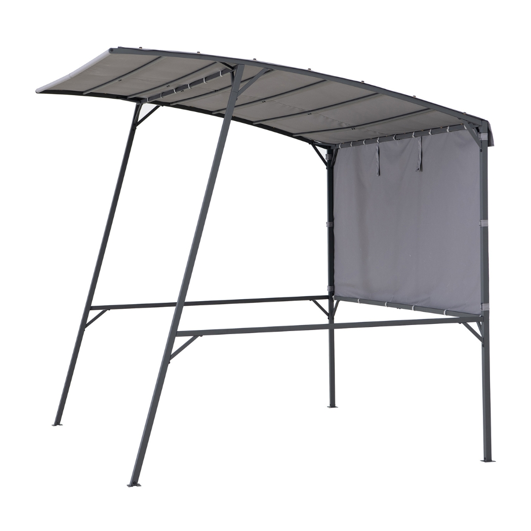 Spa-Pavillon VODNO 220 cm x 284 cm Dunkelgrau – Bild 4