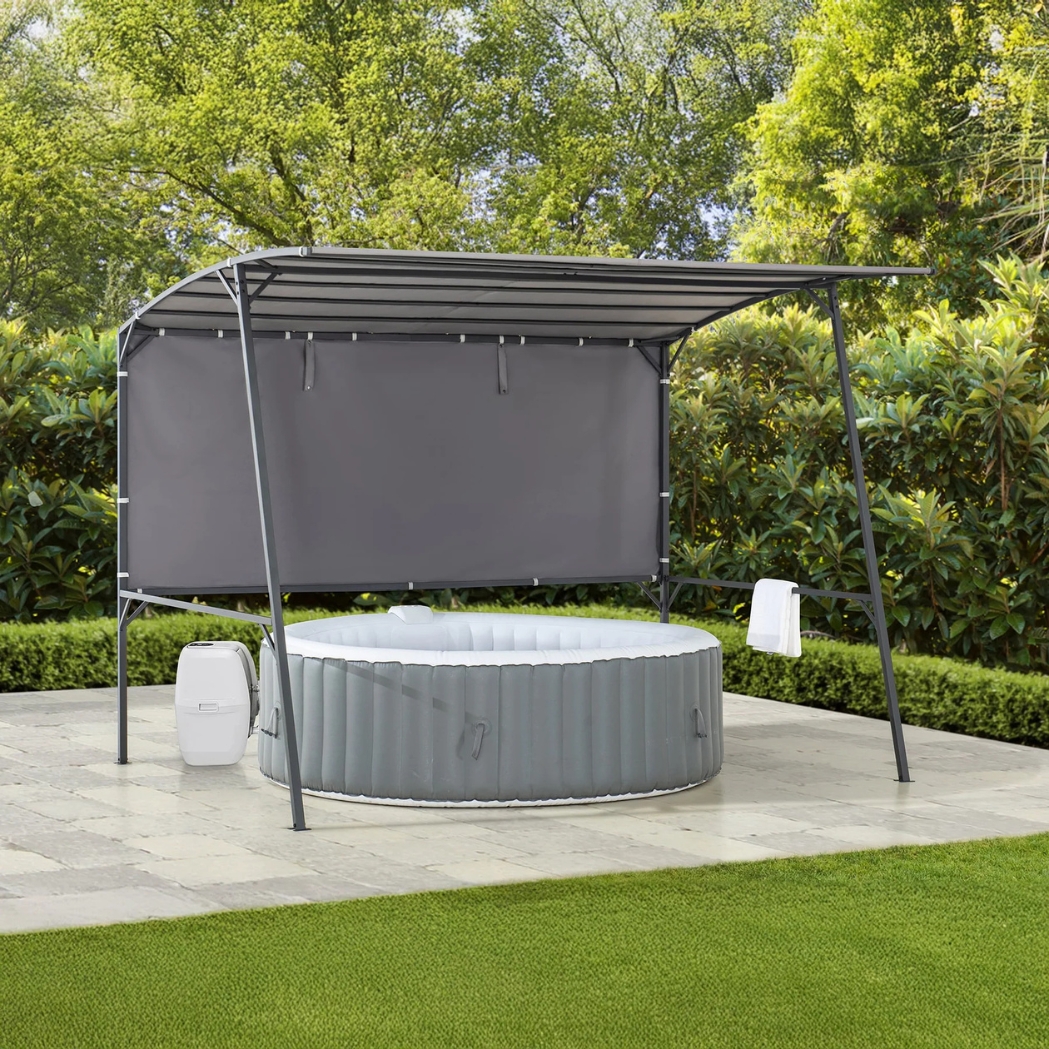 Spa-Pavillon VODNO 220 cm x 284 cm Dunkelgrau – Bild 22