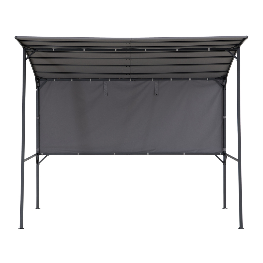 Spa-Pavillon VODNO 220 cm x 284 cm Dunkelgrau – Bild 5