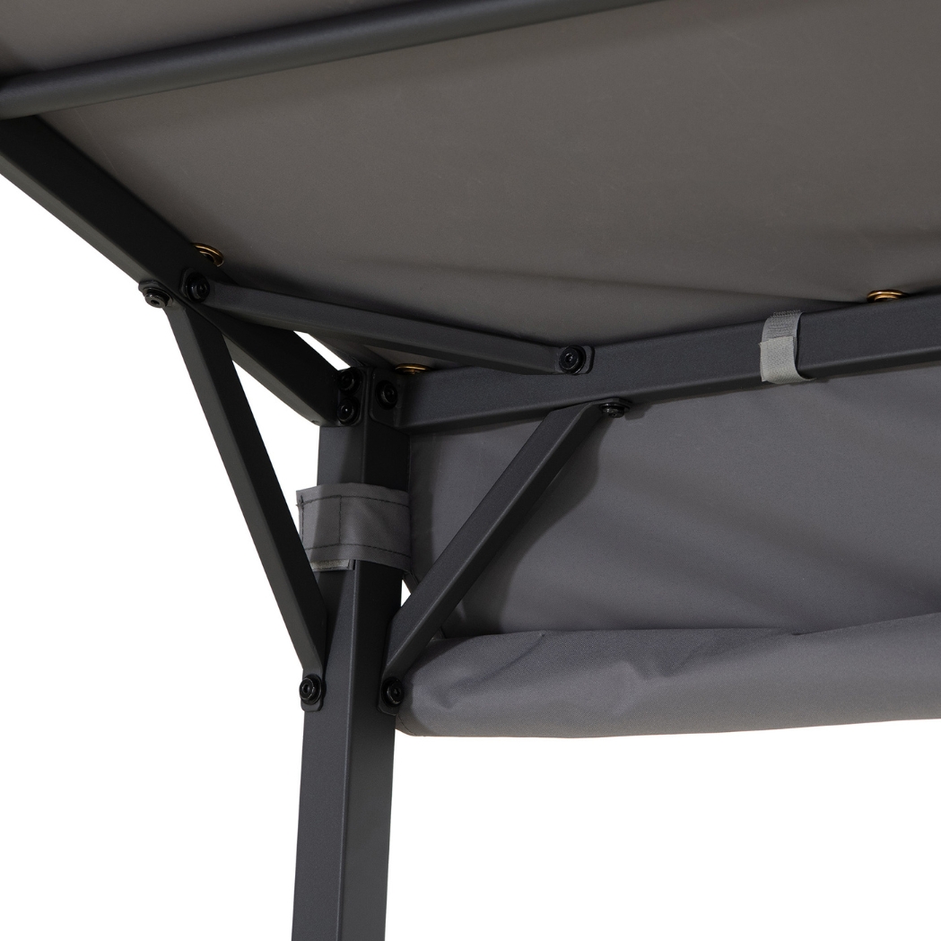 Spa-Pavillon VODNO 220 cm x 284 cm Dunkelgrau – Bild 7