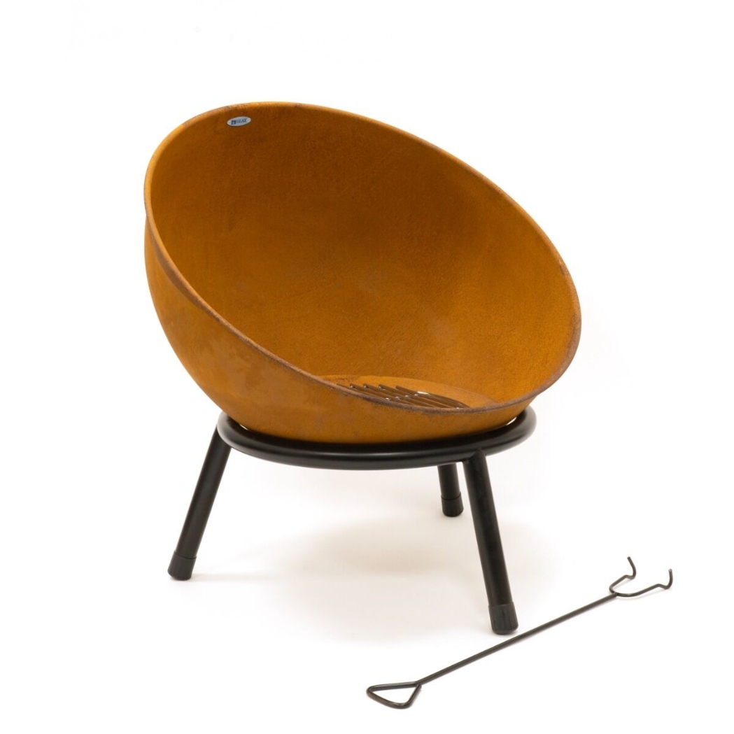 HEAT Feuerkorb auf Füssen Kappa Rostbraun Ø56 cm – Bild 5