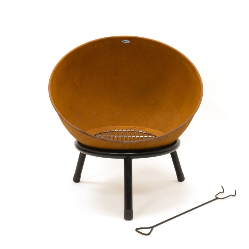 HEAT Feuerkorb auf Füssen Kappa Rostbraun Ø56 cm – Bild 4