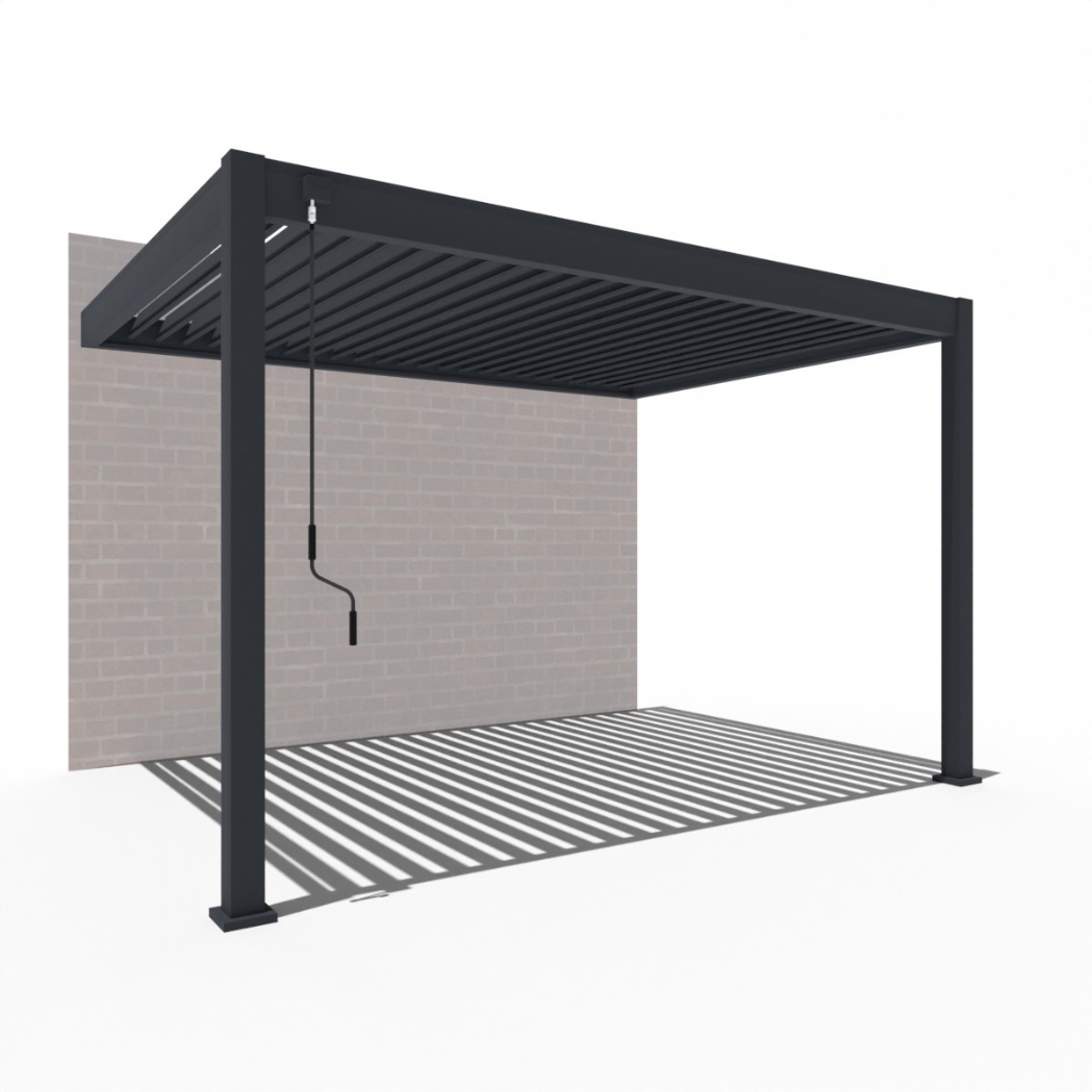 Weide Wandpergola Deluxe Plus 3x3.6m Anthrazit – Bild 5