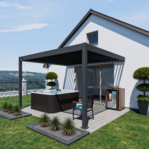 Weide Wandpergola Deluxe Plus 3x3.6m Anthrazit