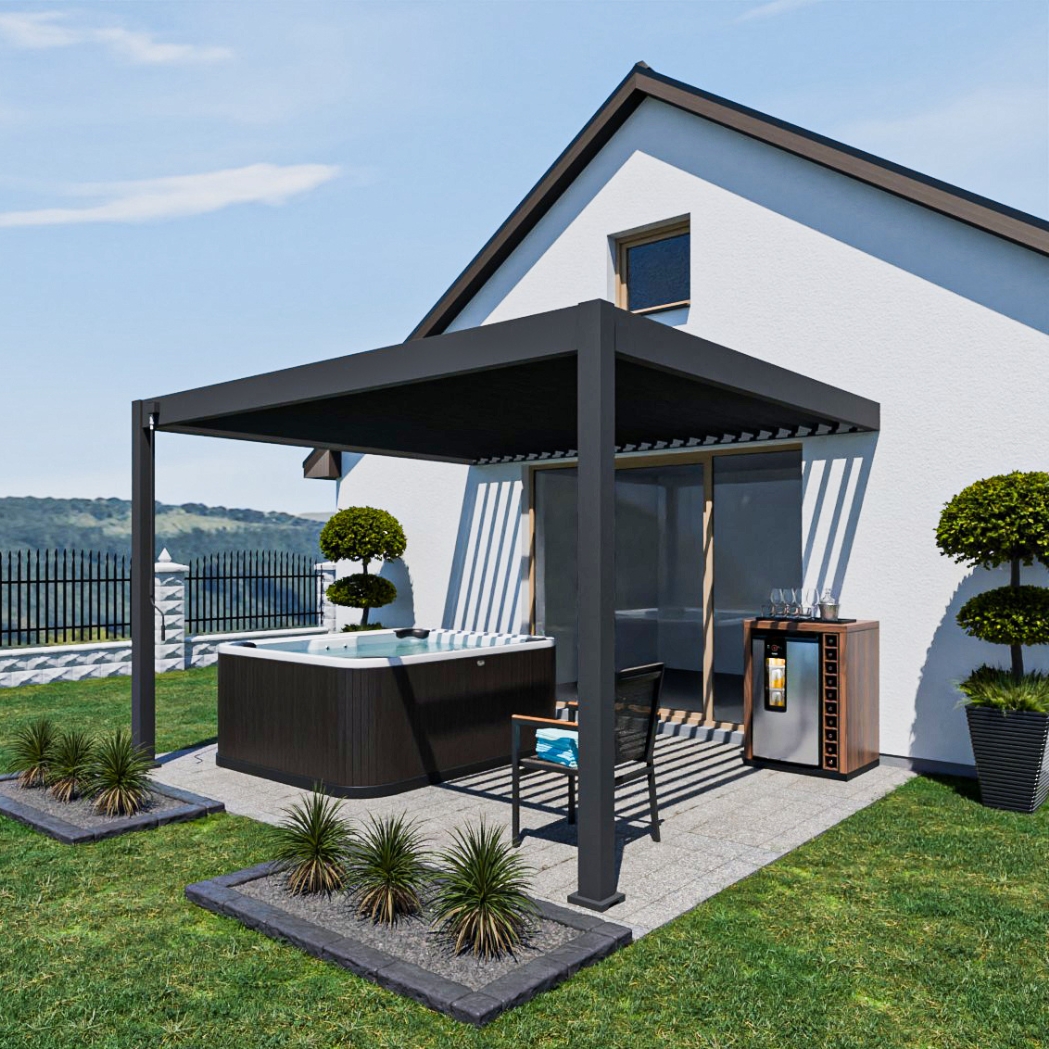Weide Wandpergola Deluxe Plus 3x3.6m Anthrazit