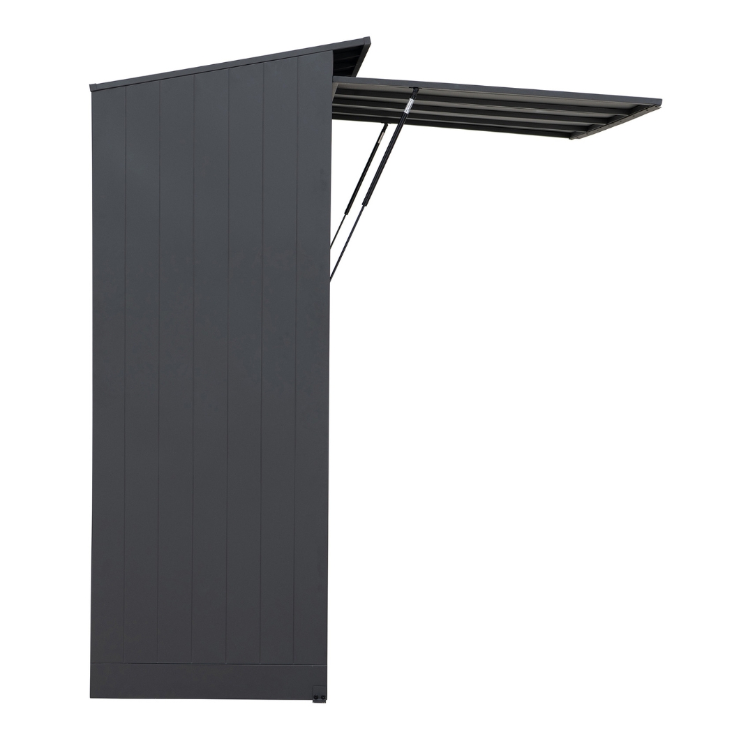 Outdoor-Küche Gartenhaus 220 cm x 94 cm x 226 cm ohne Einrichtung Anthrazit – Bild 7