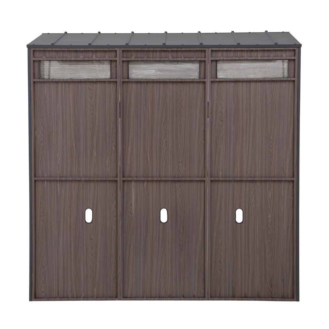 Outdoor-Küche Gartenhaus 220 cm x 94 cm x 226 cm ohne Einrichtung Anthrazit – Bild 11