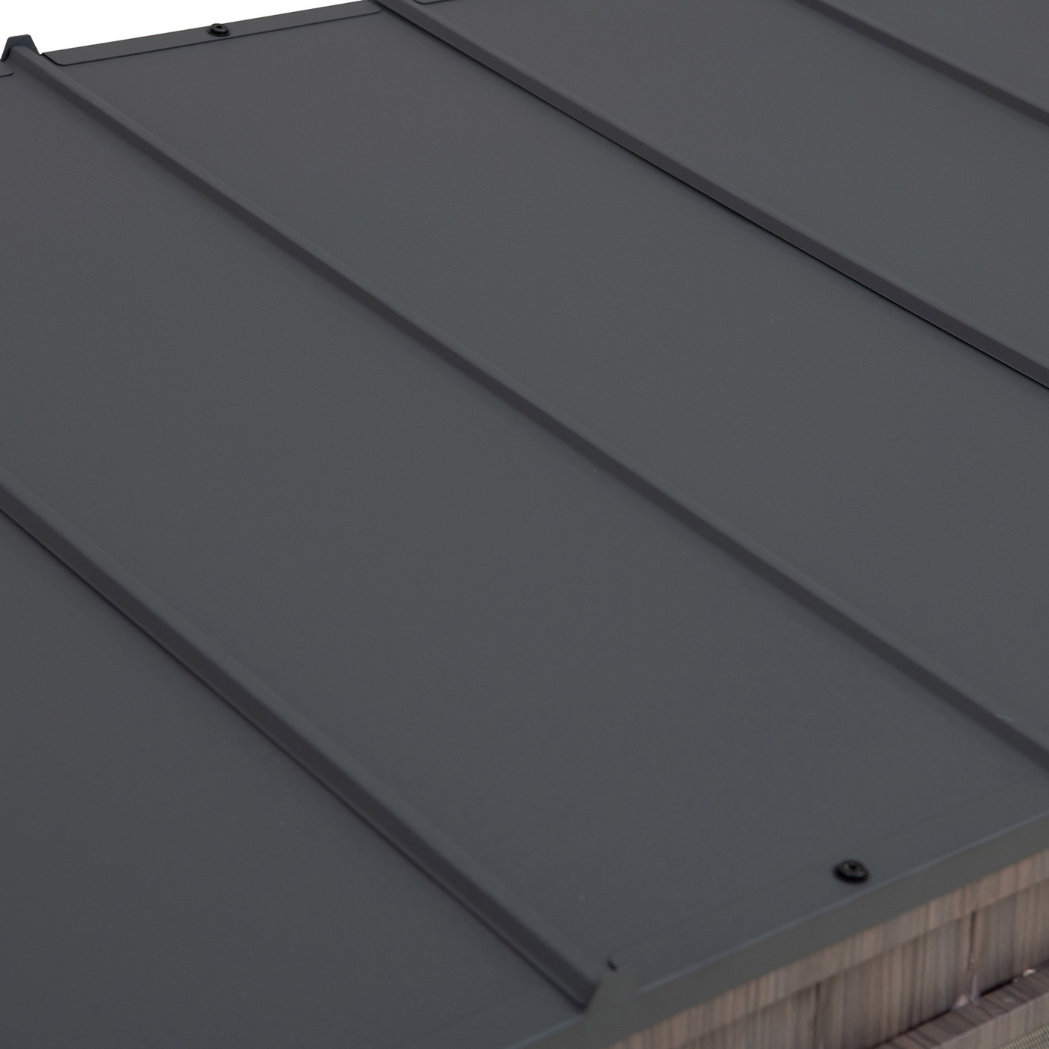 Outdoor-Küche Gartenhaus 220 cm x 94 cm x 226 cm ohne Einrichtung Anthrazit – Bild 8