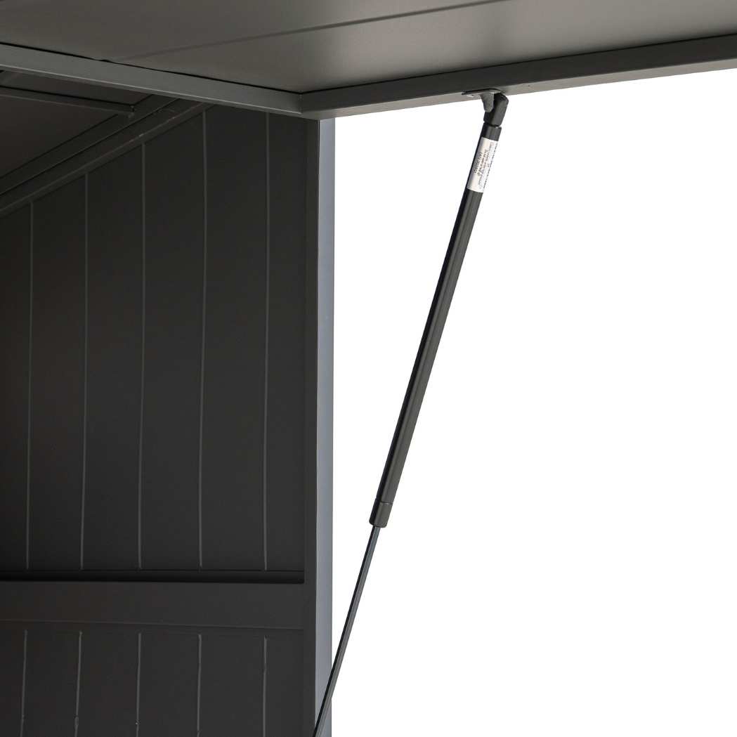 Outdoor-Küche Gartenhaus 220 cm x 94 cm x 226 cm ohne Einrichtung Anthrazit – Bild 12