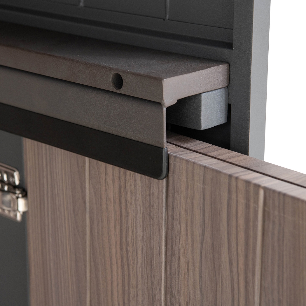 Outdoor-Küche Gartenhaus 220 cm x 94 cm x 226 cm ohne Einrichtung Anthrazit – Bild 16