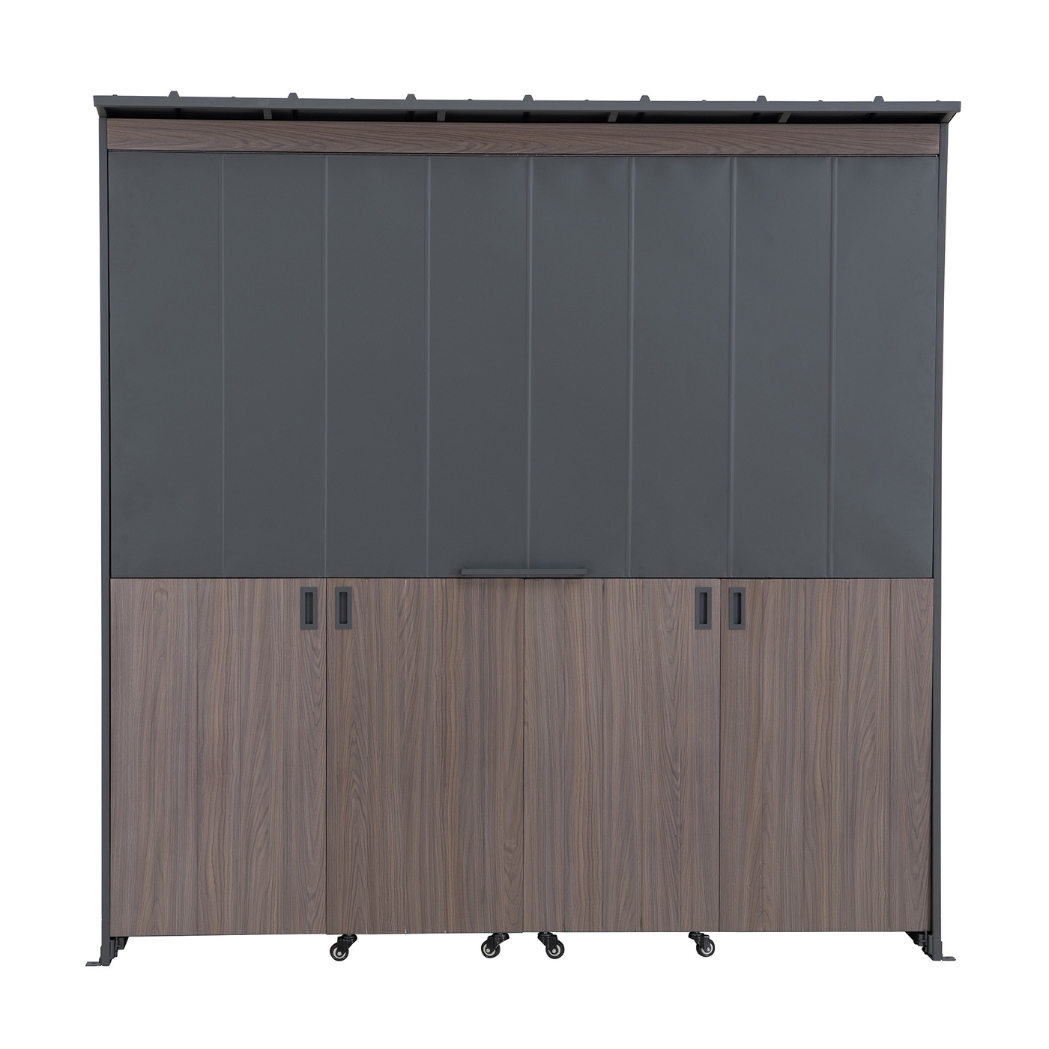 Outdoor-Küche Gartenhaus 220 cm x 94 cm x 226 cm ohne Einrichtung Anthrazit – Bild 4