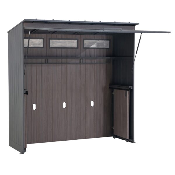 Outdoor-Küche Gartenhaus 220 cm x 94 cm x 226 cm ohne Einrichtung Anthrazit