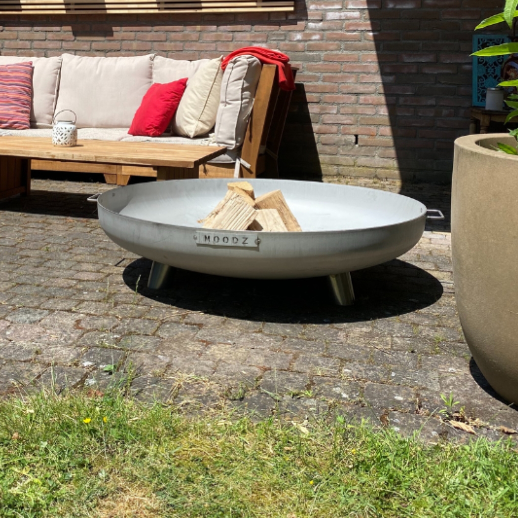 Feuerschale mit Füssen Edelstahl Ø60 cm – Bild 4
