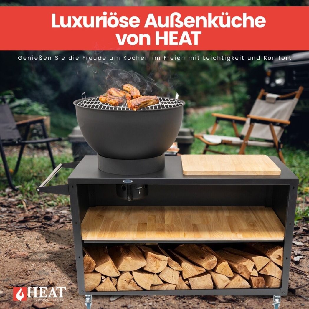 HEAT Trolle Outdoor-Küche Schwarz – Bild 8