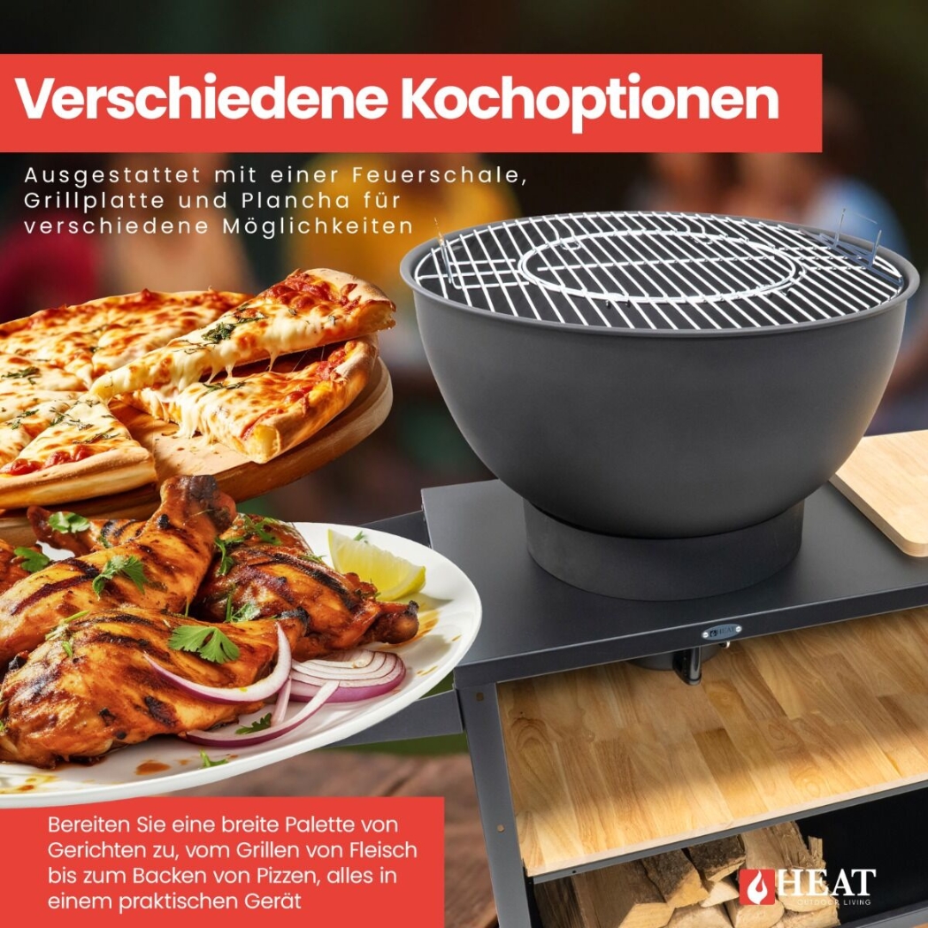 HEAT Trolle Outdoor-Küche Schwarz – Bild 9
