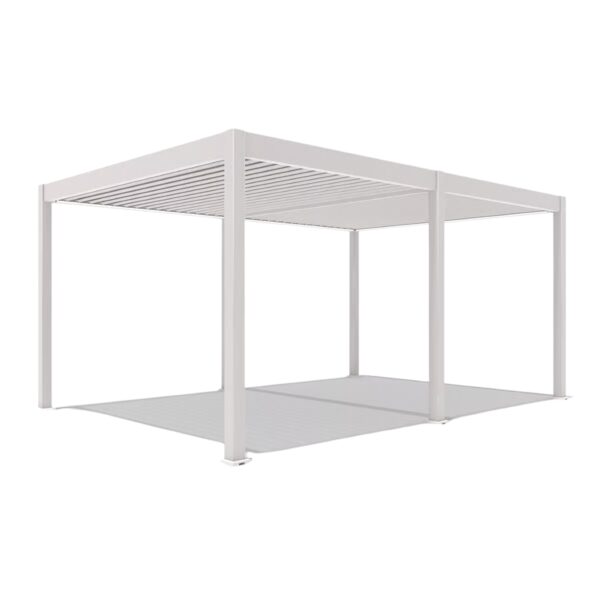 Alternative view of Weide Pergola 3.6x5.3m | elektrisches Lamellendach & LED-Beleuchtung | Voll-Aluminium | Ivory Sand
