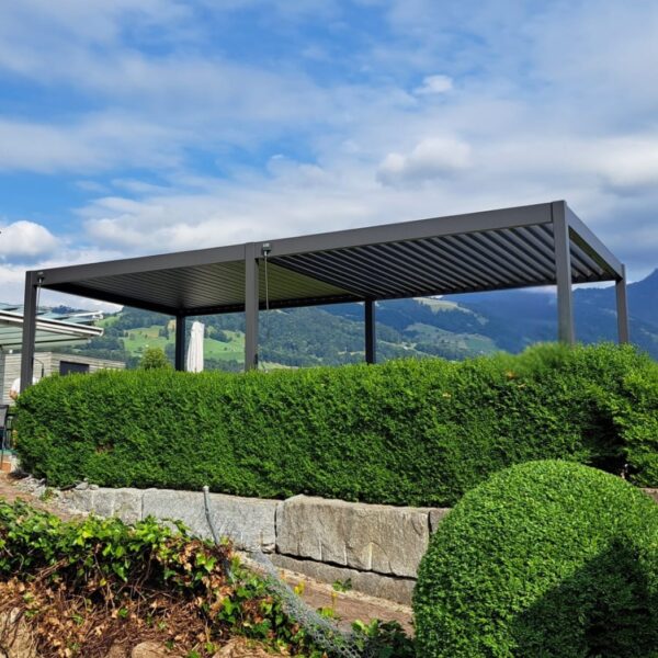 Weide Pergola Deluxe Plus 3.6x7.2m mit Lamellendach Anthrazit