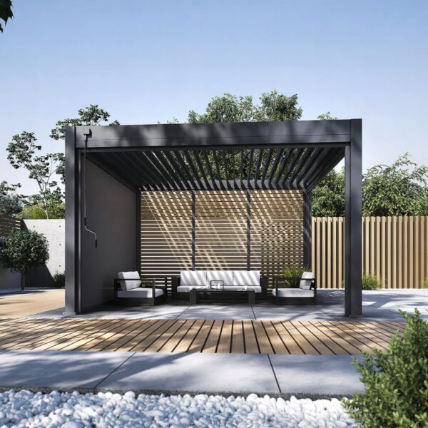 Alternative view of Ventaris Pergola 4x4m mit Lamellendach | Voll-Aluminium | Freistehend | Deluxe Plus | Anthrazit