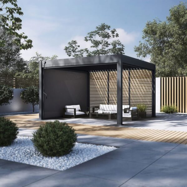 Ventaris Pergola Deluxe Plus 4x4m mit Lamellendach Anthrazit