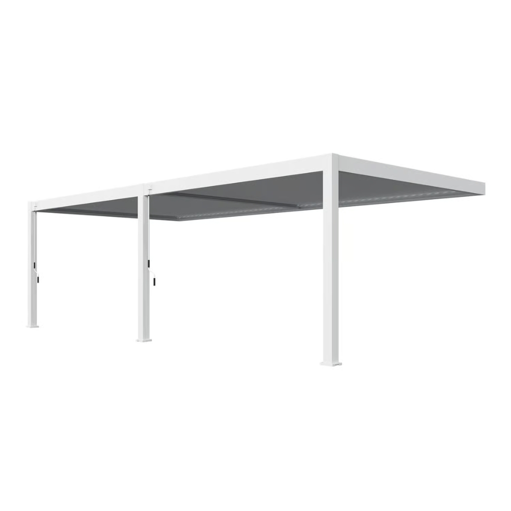 Weide Wandpergola Deluxe Plus 4x8m Weiss – Bild 3