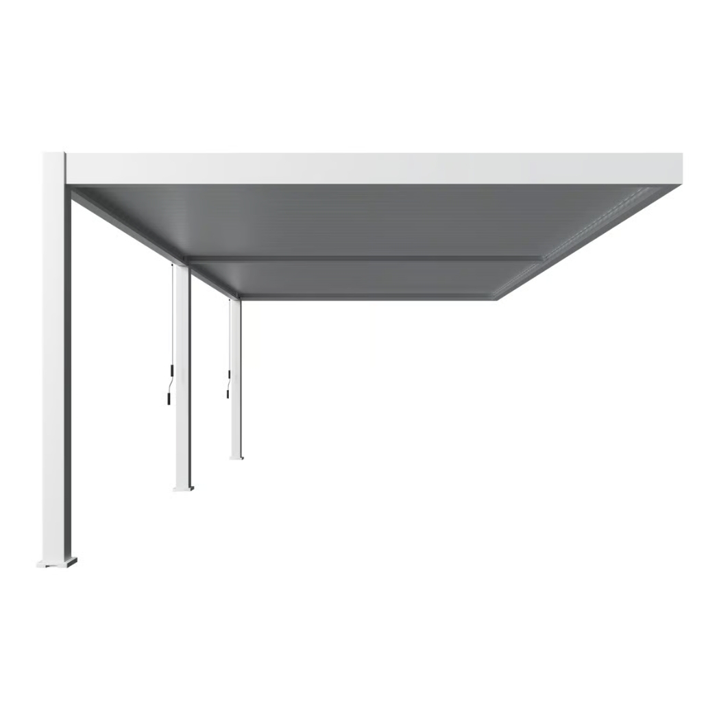 Weide Wandpergola Deluxe Plus 4x8m Weiss – Bild 4