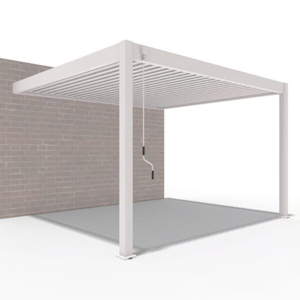 Alternative view of Weide Wandpergola 3.6x4m | Voll-Aluminium | Deluxe Plus | Ivory Sand