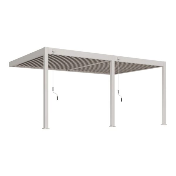 Alternative view of Weide Wandpergola 3.6x5.3m | Voll-Aluminium | Deluxe Plus | Ivory Sand