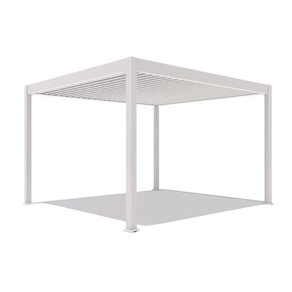 Alternative view of Weide Pergola 3.6x4m | elektrisches Lamellendach & LED-Beleuchtung | Voll-Aluminium | Ivory Sand