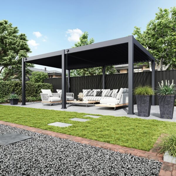 Ventaris Pergola Deluxe Plus 4x6m mit Lamellendach Anthrazit