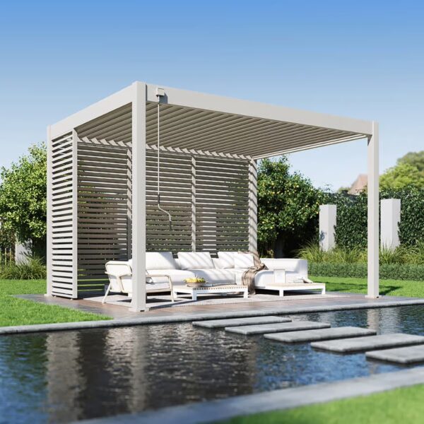 Alternative view of Lamellenwand horizontal | 1.23m | Ivory Sand
