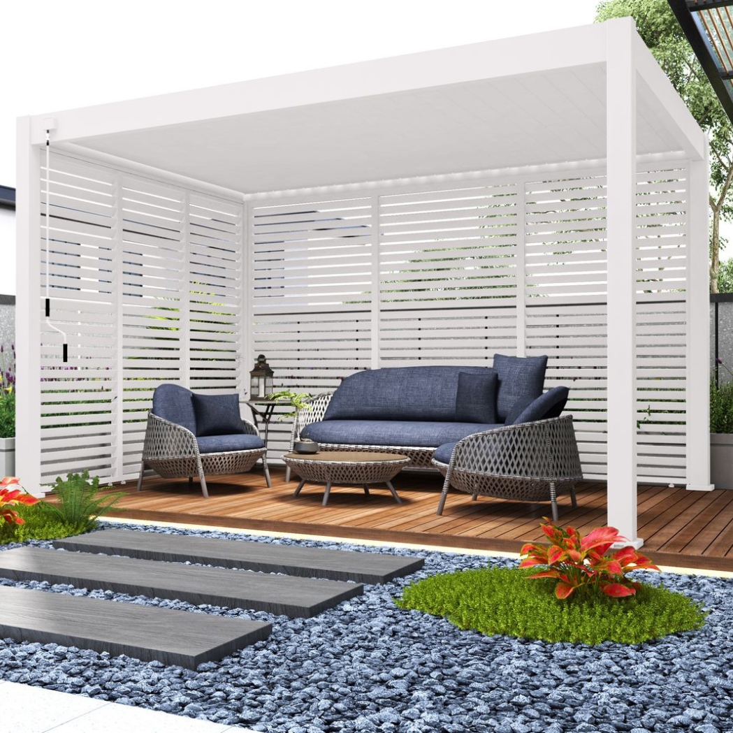 Ventaris Lamellenwand horizontal 1.13m Polarweiss – Bild 2